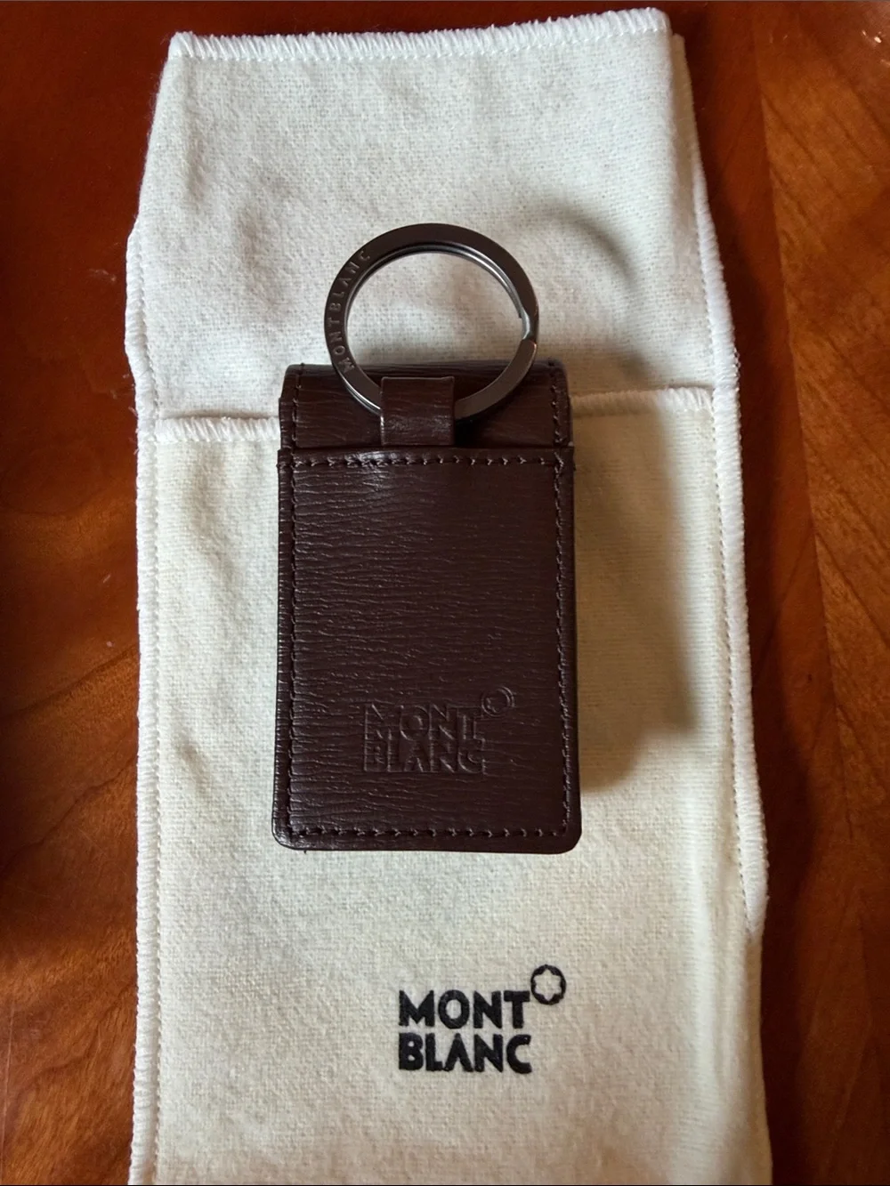 Mont Blanc 4810 Westside Key Ring & Coin Case New In Box Brown Leather
